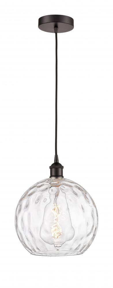Athens Water Glass - 1 Light - 10 inch - Oil Rubbed Bronze - Cord hung - Mini Pendant
