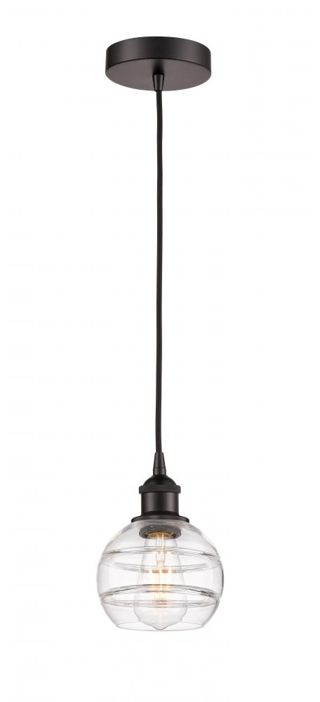 Rochester - 1 Light - 6 inch - Oil Rubbed Bronze - Cord hung - Mini Pendant