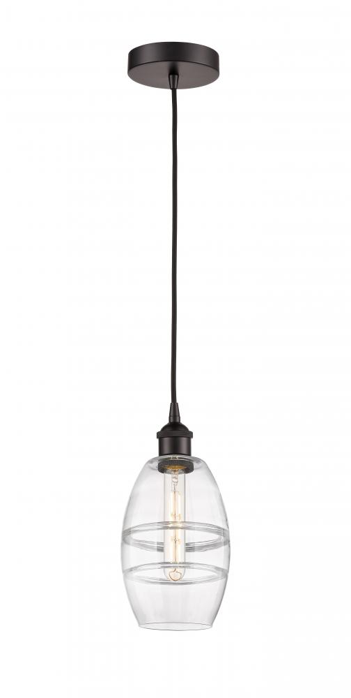 Vaz - 1 Light - 6 inch - Oil Rubbed Bronze - Cord hung - Mini Pendant