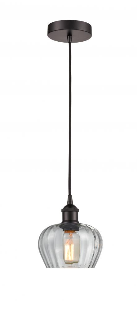 Fenton - 1 Light - 7 inch - Oil Rubbed Bronze - Cord hung - Mini Pendant