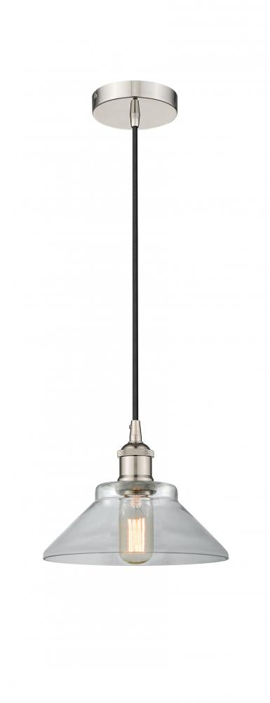 Orwell - 1 Light - 8 inch - Polished Nickel - Cord hung - Mini Pendant