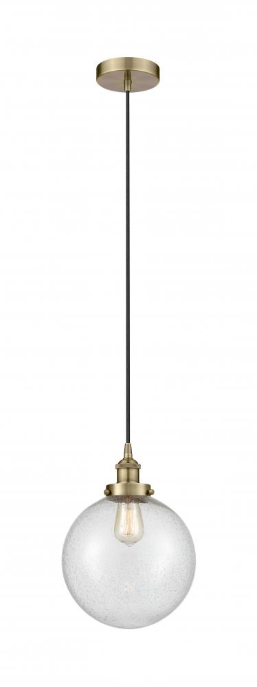 Beacon - 1 Light - 10 inch - Antique Brass - Cord hung - Mini Pendant