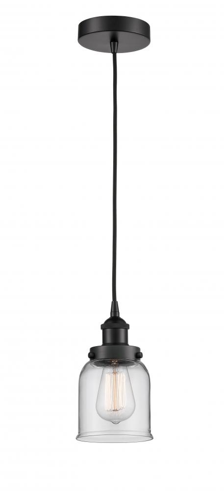 Bell - 1 Light - 5 inch - Matte Black - Cord hung - Mini Pendant