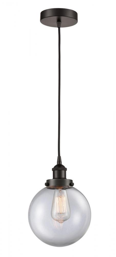 Beacon - 1 Light - 8 inch - Oil Rubbed Bronze - Cord hung - Mini Pendant