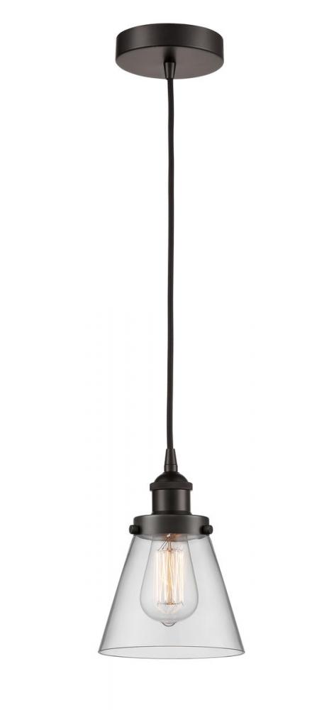 Cone - 1 Light - 6 inch - Oil Rubbed Bronze - Cord hung - Mini Pendant