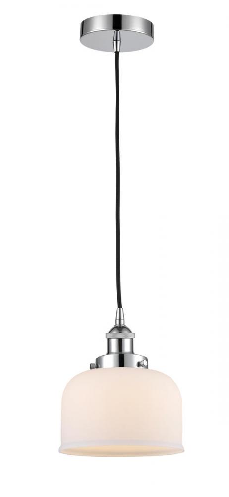 Bell - 1 Light - 8 inch - Polished Chrome - Cord hung - Mini Pendant