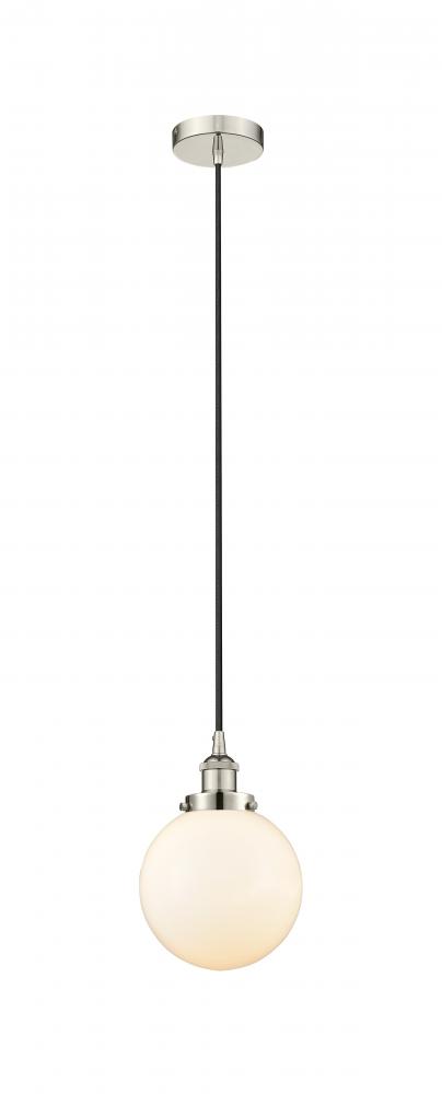 Beacon - 1 Light - 8 inch - Polished Nickel - Cord hung - Mini Pendant