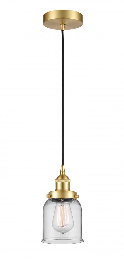 Bell - 1 Light - 5 inch - Satin Gold - Cord hung - Mini Pendant