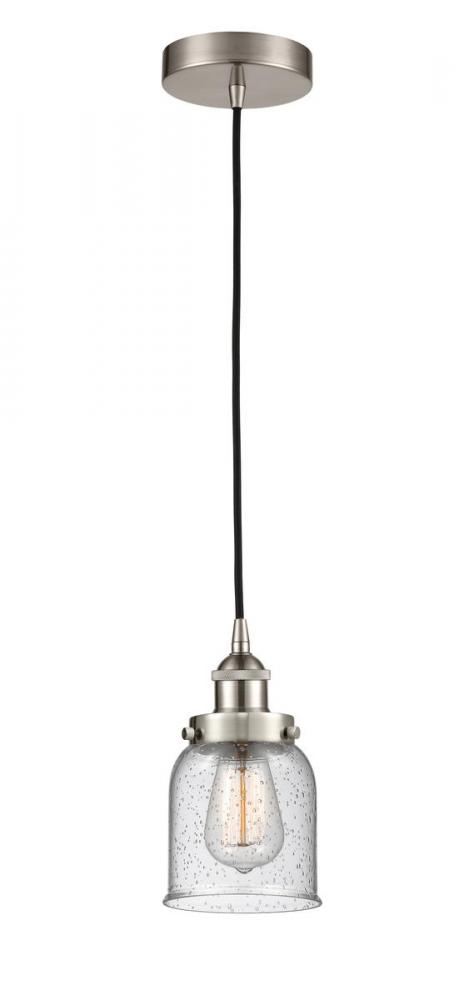 Bell - 1 Light - 5 inch - Brushed Satin Nickel - Cord hung - Mini Pendant