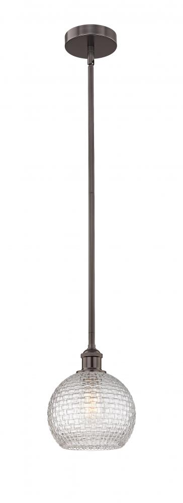 Athens - 1 Light - 8 inch - Oil Rubbed Bronze - Cord hung - Mini Pendant