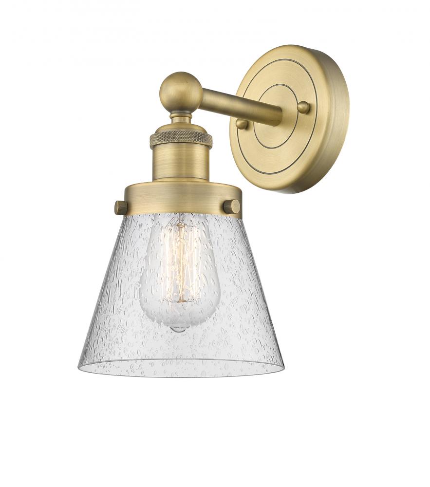 Cone - 1 Light - 6 inch - Brushed Brass - Sconce