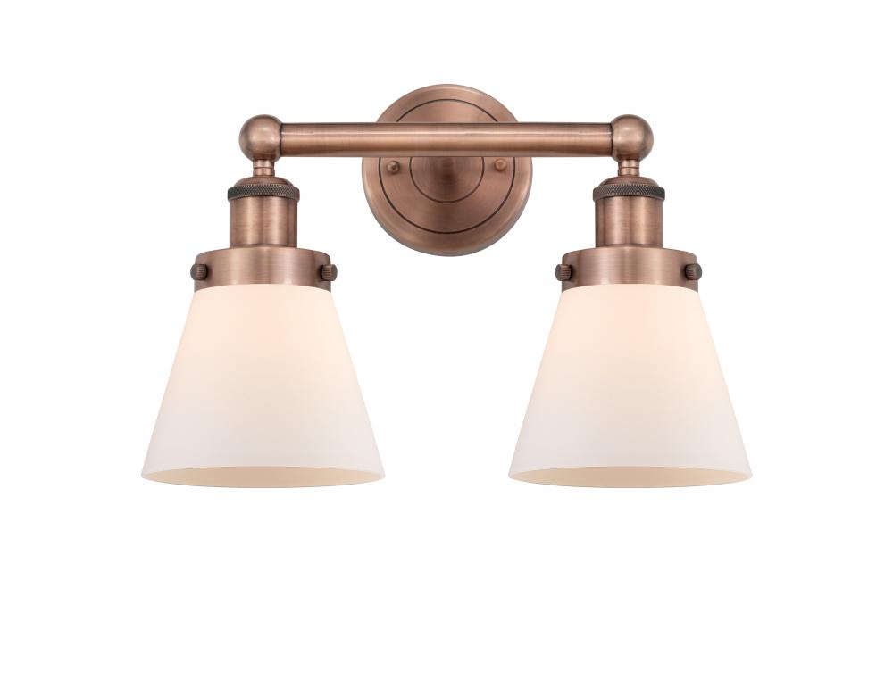Cone - 2 Light - 15 inch - Antique Copper - Bath Vanity Light