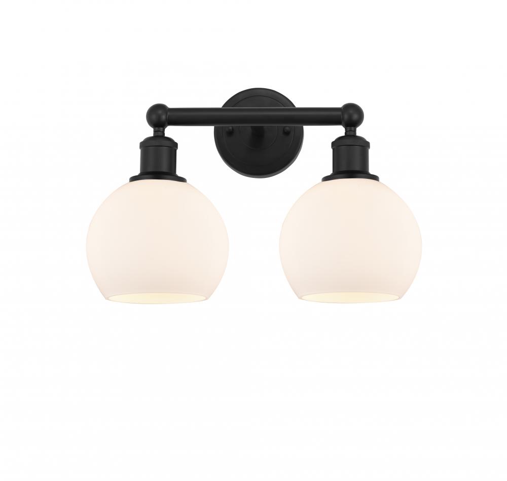 Athens - 2 Light - 15 inch - Matte Black - Bath Vanity Light