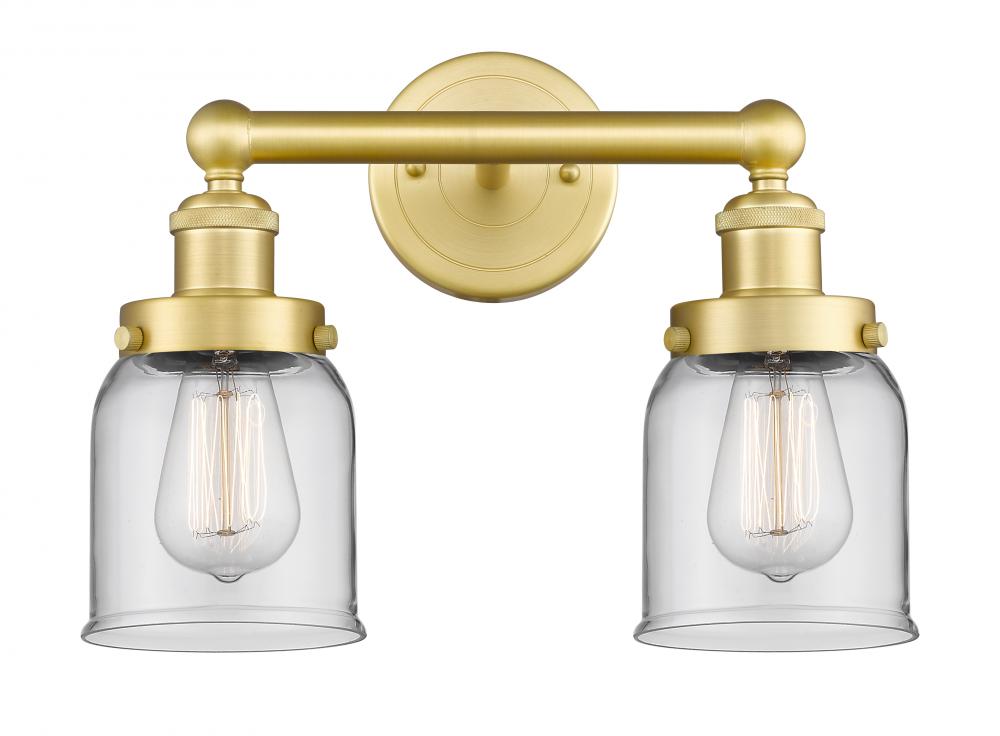 Bell - 2 Light - 14 inch - Satin Gold - Bath Vanity Light