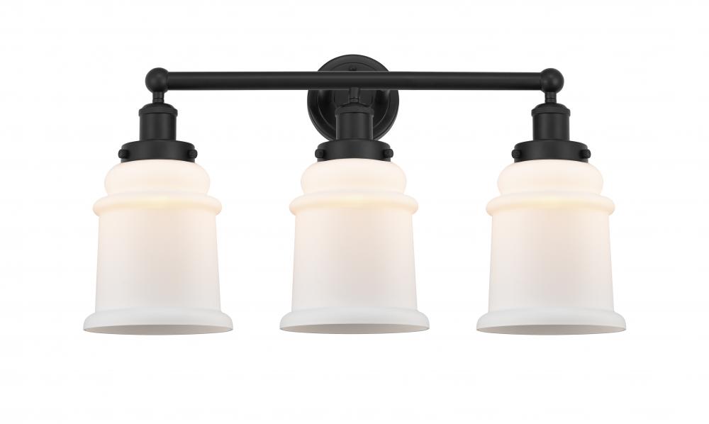 Canton - 3 Light - 24 inch - Matte Black - Bath Vanity Light