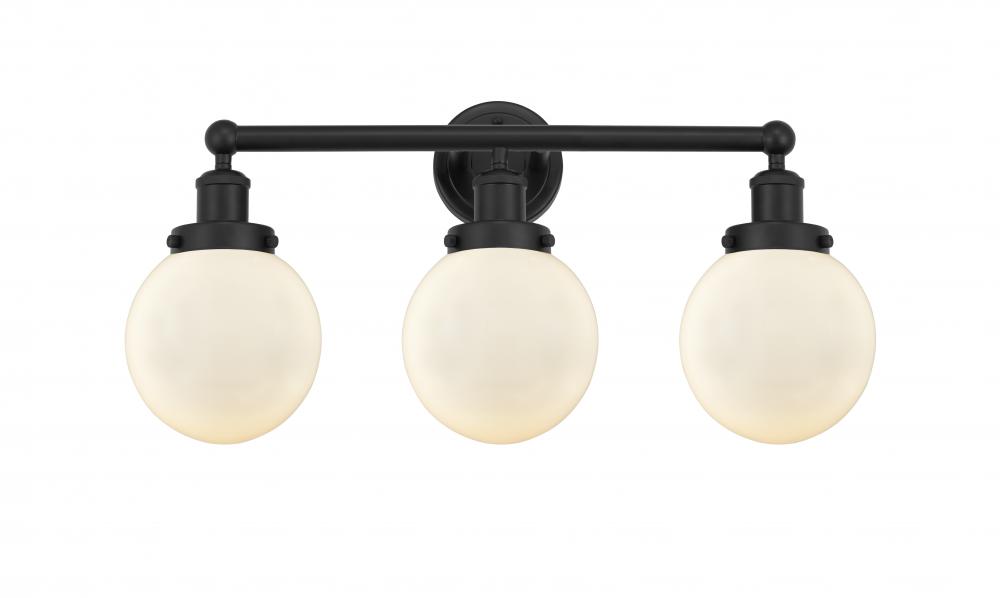 Beacon - 3 Light - 24 inch - Matte Black - Bath Vanity Light