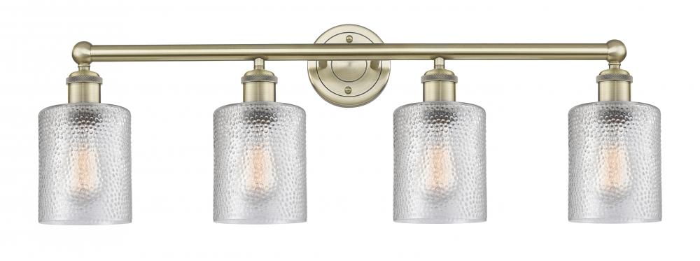 Cobbleskill - 4 Light - 32 inch - Antique Brass - Bath Vanity Light