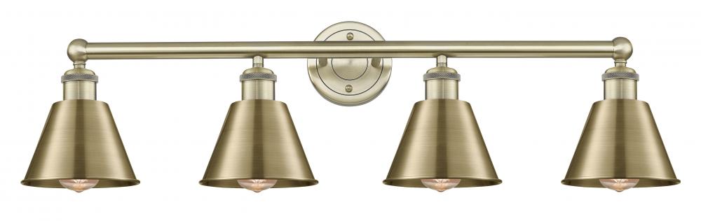 Smithfield - 4 Light - 34 inch - Antique Brass - Bath Vanity Light