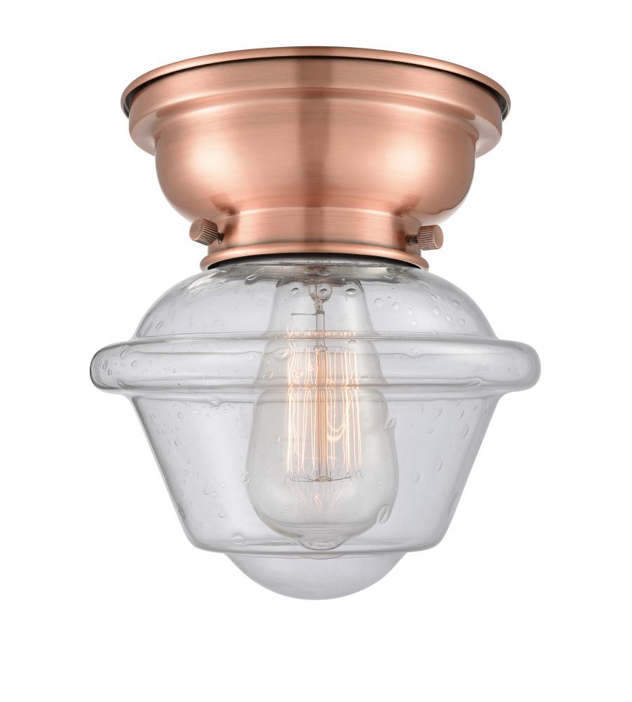 Oxford - 1 Light - 8 inch - Antique Copper - Flush Mount