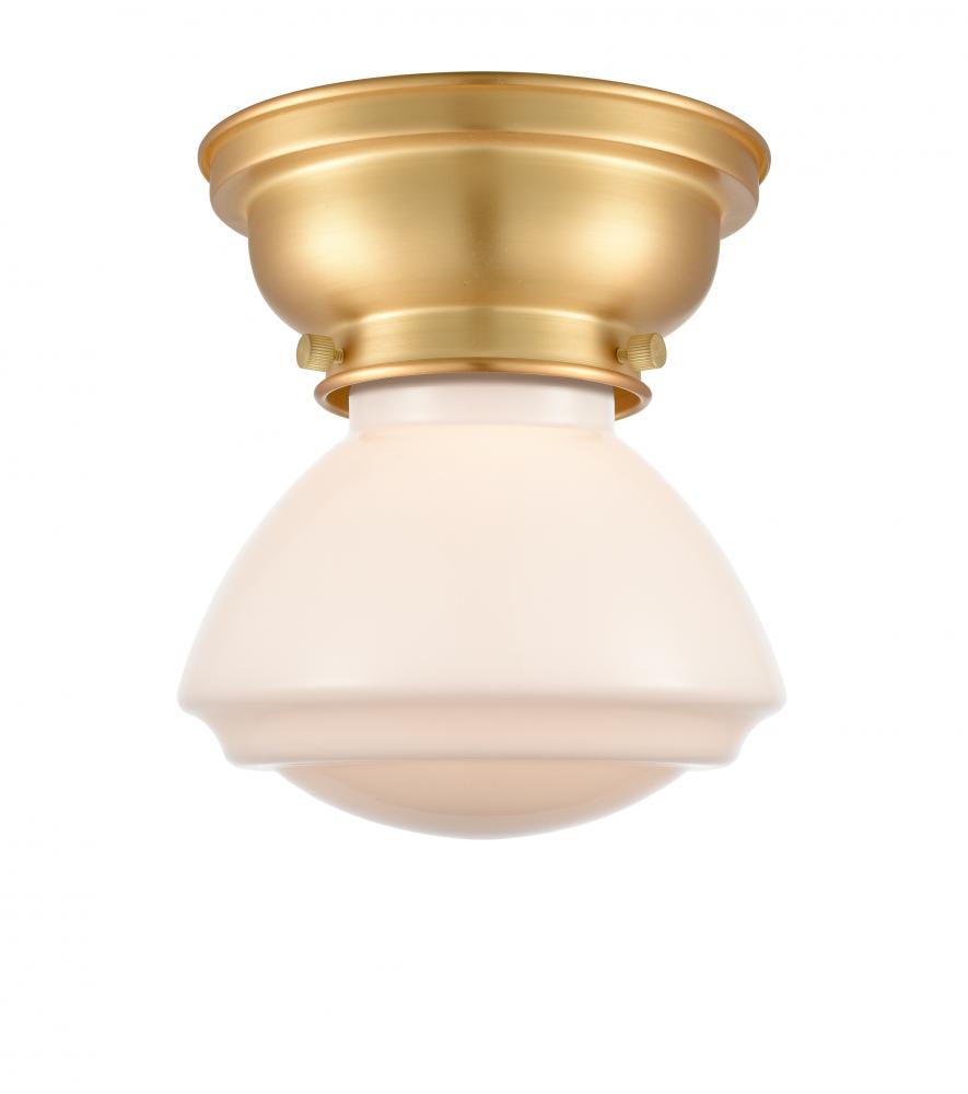 Olean - 1 Light - 7 inch - Satin Gold - Flush Mount