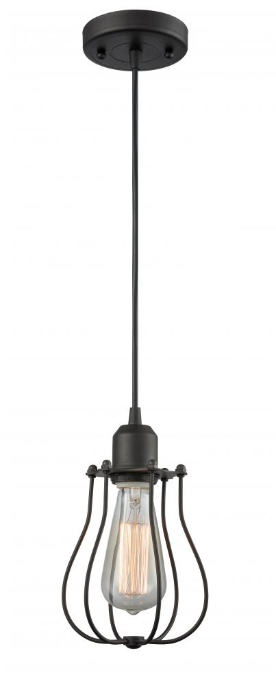 Muselet - 1 Light - 6 inch - Oil Rubbed Bronze - Cord hung - Mini Pendant