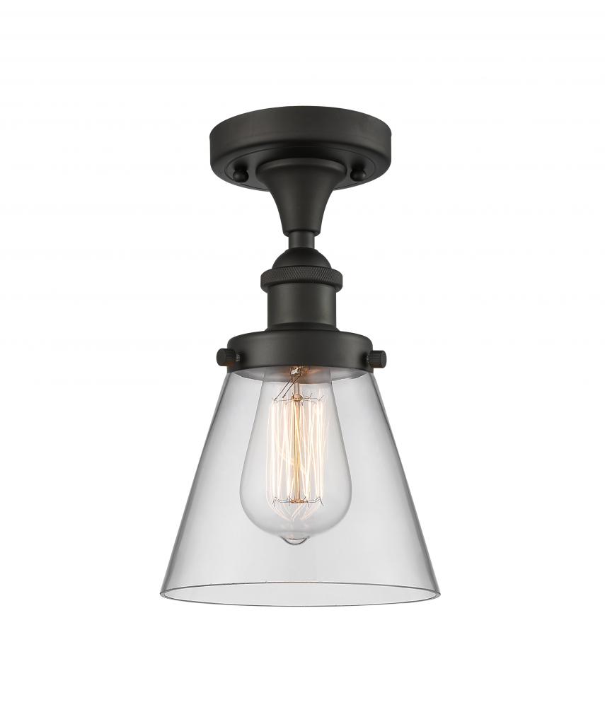 Cone - 1 Light - 6 inch - Oil Rubbed Bronze - Semi-Flush Mount