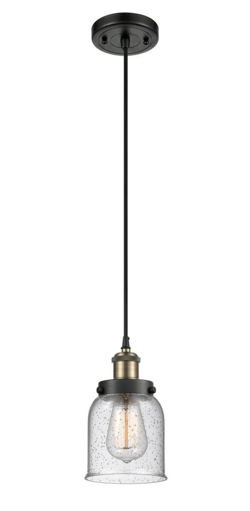 Bell - 1 Light - 5 inch - Black Antique Brass - Cord hung - Mini Pendant