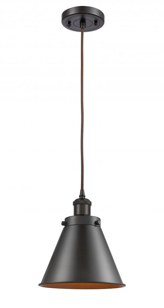 Appalachian - 1 Light - 8 inch - Oil Rubbed Bronze - Cord hung - Mini Pendant