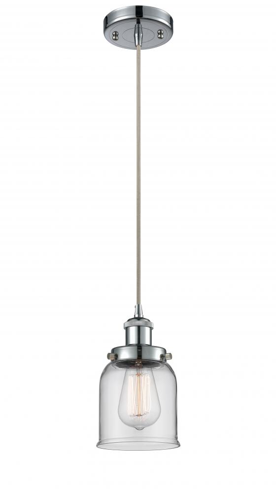 Bell - 1 Light - 5 inch - Polished Chrome - Cord hung - Mini Pendant