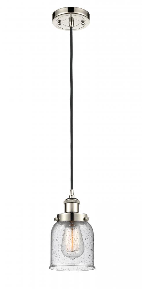 Bell - 1 Light - 5 inch - Polished Nickel - Cord hung - Mini Pendant