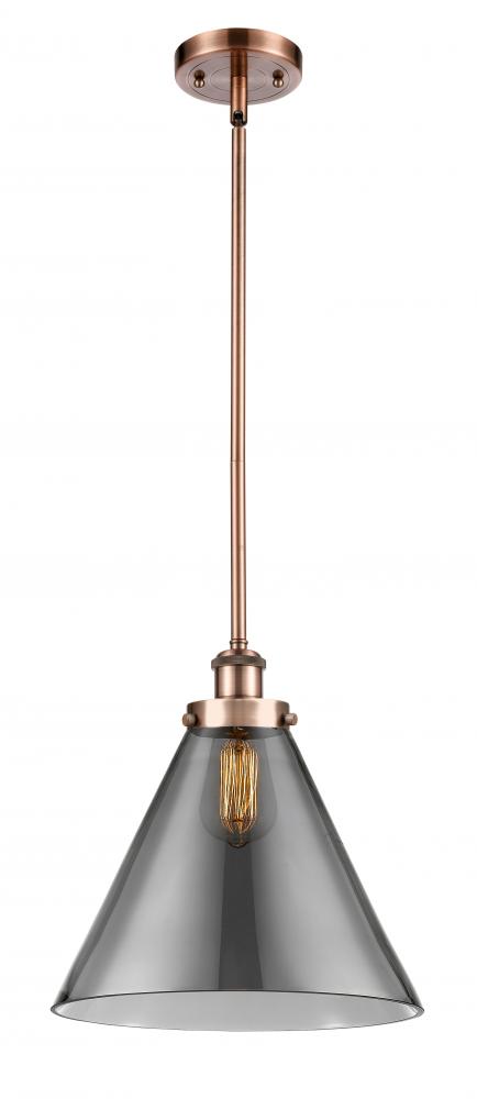 Cone - 1 Light - 12 inch - Antique Copper - Mini Pendant