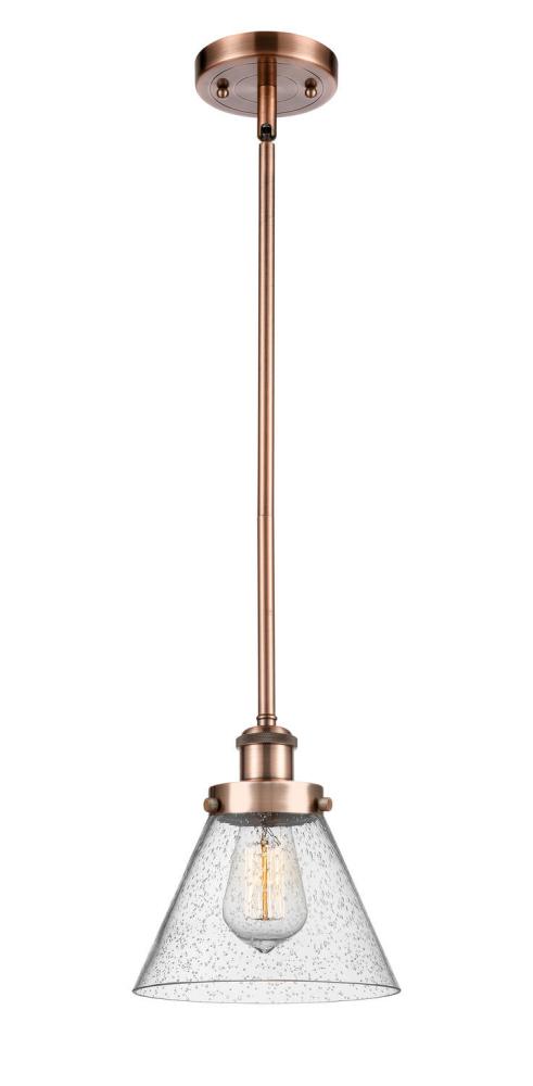 Cone - 1 Light - 8 inch - Antique Copper - Mini Pendant