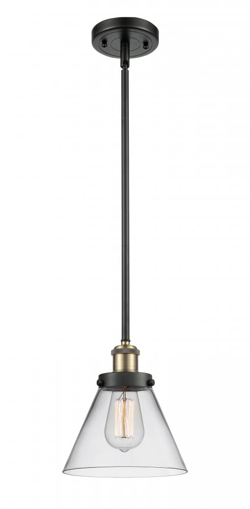 Cone - 1 Light - 8 inch - Black Antique Brass - Mini Pendant