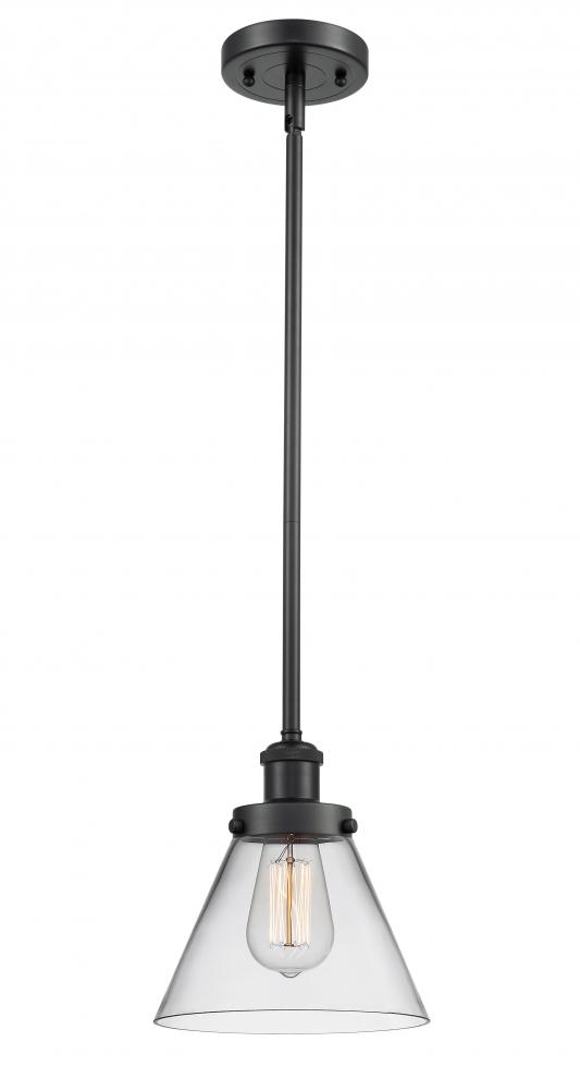 Cone - 1 Light - 8 inch - Matte Black - Mini Pendant