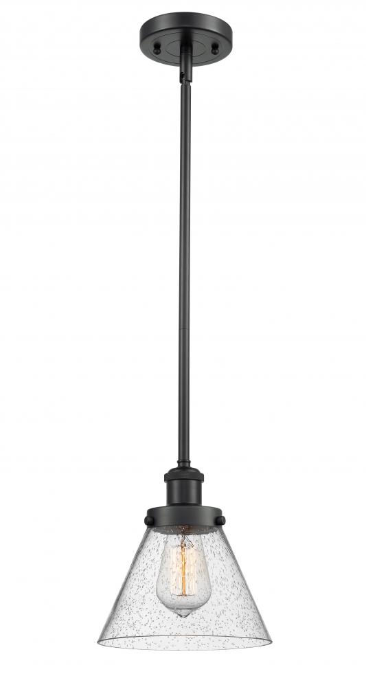 Cone - 1 Light - 8 inch - Matte Black - Mini Pendant