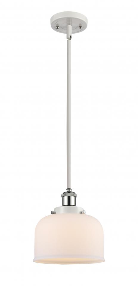 Bell - 1 Light - 8 inch - White Polished Chrome - Mini Pendant