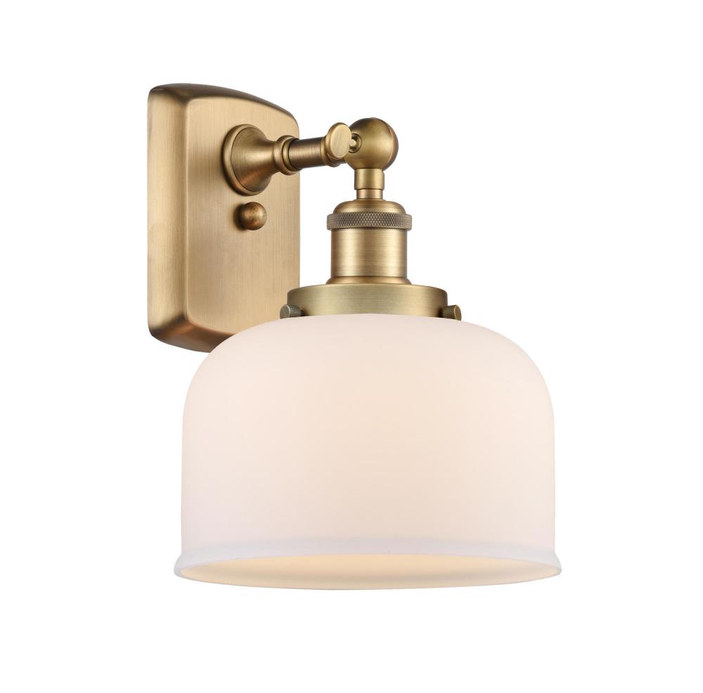 Bell - 1 Light - 8 inch - Brushed Brass - Sconce