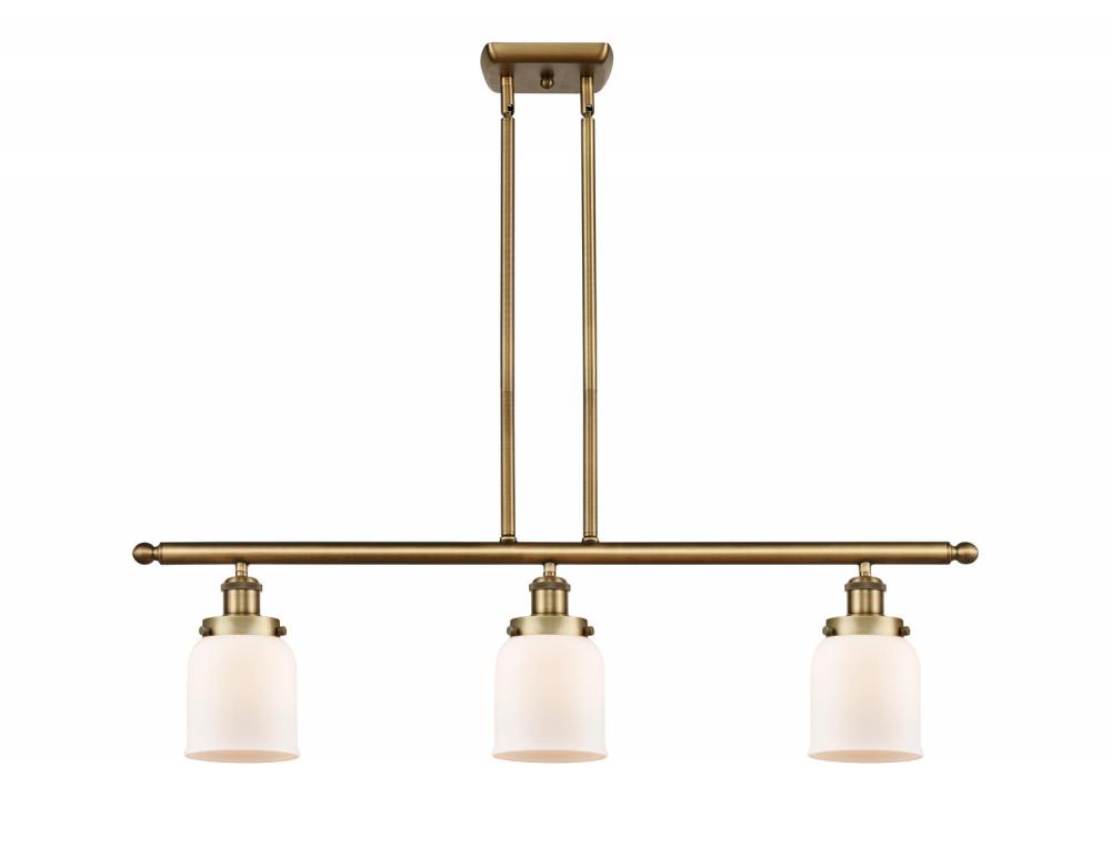 Bell - 3 Light - 36 inch - Brushed Brass - Stem Hung - Island Light