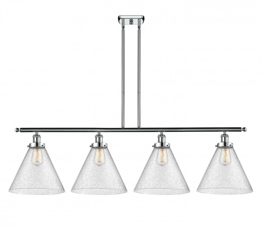 Cone - 4 Light - 48 inch - Polished Chrome - Stem Hung - Island Light