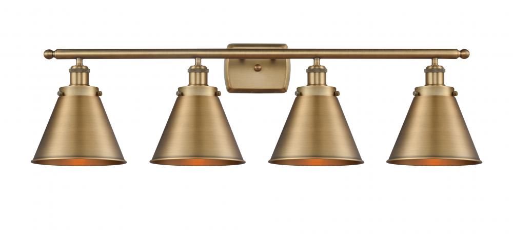 Appalachian - 4 Light - 36 inch - Brushed Brass - Bath Vanity Light