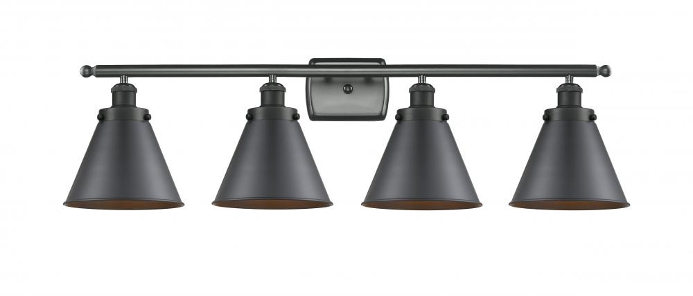 Appalachian - 4 Light - 36 inch - Matte Black - Bath Vanity Light