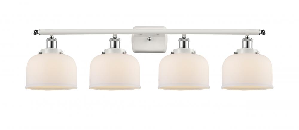 Bell - 4 Light - 38 inch - White Polished Chrome - Bath Vanity Light