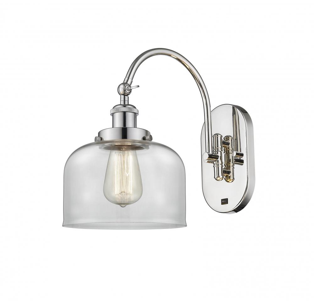 Bell - 1 Light - 8 inch - Polished Nickel - Sconce