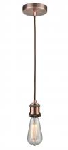 Innovations Lighting 100AC-10BR-1AC - Edison - 1 Light - 2 inch - Antique Copper - Cord hung - Mini Pendant