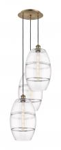 Innovations Lighting 113B-3P-AB-G557-10CL - Vaz - 3 Light - 17 inch - Antique Brass - Cord hung - Multi Pendant