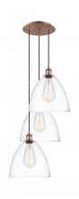 Innovations Lighting 113B-3P-AC-GBD-122 - Bristol - 3 Light - 19 inch - Antique Copper - Cord Hung - Multi Pendant