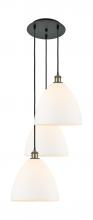 Innovations Lighting 113B-3P-BAB-GBD-121 - Bristol - 3 Light - 19 inch - Black Antique Brass - Cord Hung - Multi Pendant