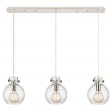 Innovations Lighting 123-410-1PS-PN-G410-8SDY - Newton Sphere - 3 Light - 40 inch - Polished Nickel - Cord hung - Linear Pendant