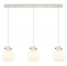 Innovations Lighting 123-410-1PS-PN-G410-8WH - Newton Sphere - 3 Light - 40 inch - Polished Nickel - Cord hung - Linear Pendant