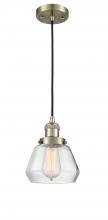 Innovations Lighting 201C-AB-G172 - Fulton - 1 Light - 7 inch - Antique Brass - Cord hung - Mini Pendant